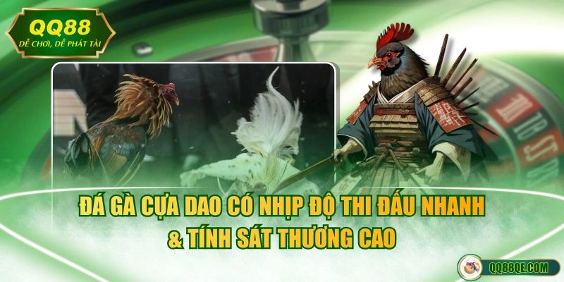 Tìm Hiểu Về Đá Gà Online Và Sự Khác Biệt Với Đá Gà Trực Tiếp 3 Đá gà cựa dao có nhịp độ thi đấu nhanh & tính sát thương cao