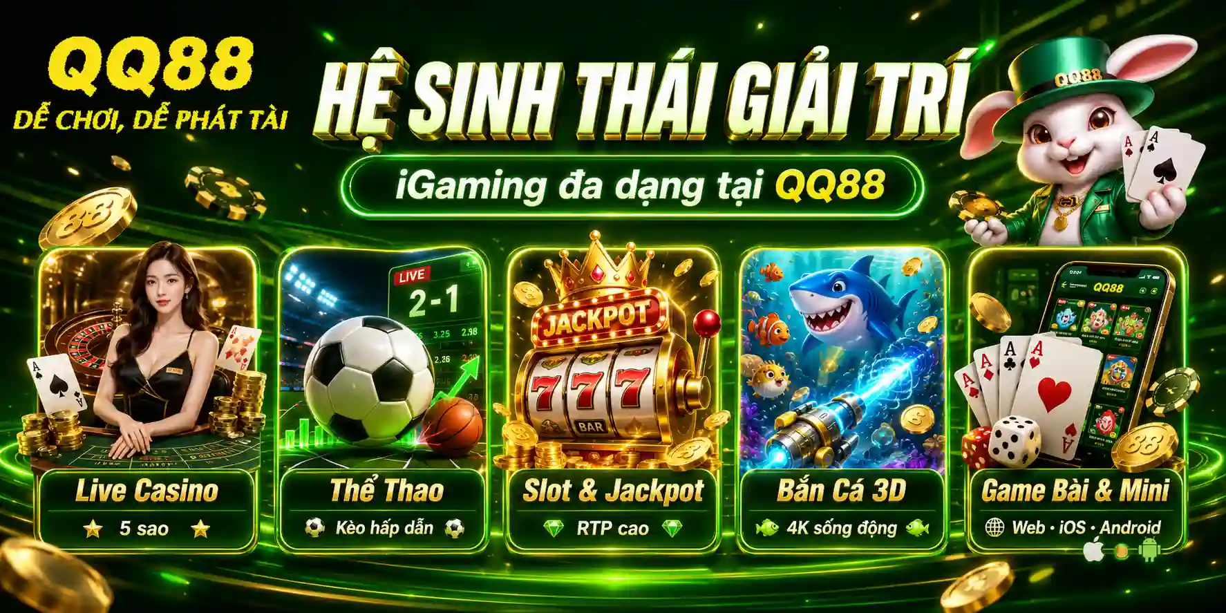 QQ88 14 Hệ Sinh Thái Giải Trí iGaming Đa Dạng Tại QQ88